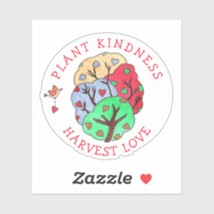 Pegatina Plant Kindness Harvest Love Heart Tree