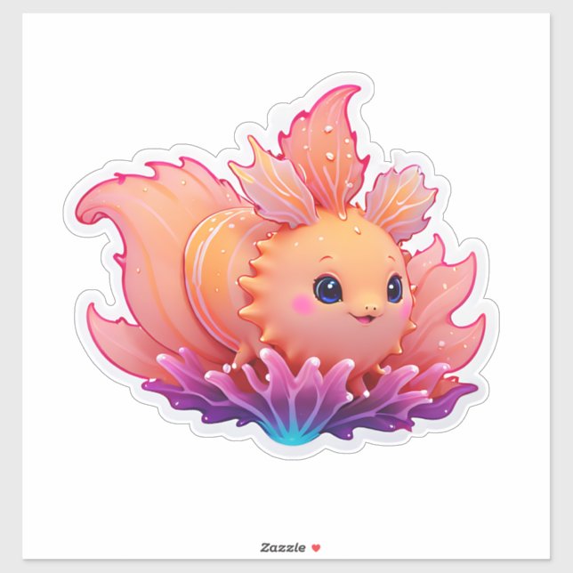 Pegatina Planta de Coral Cute (Hoja)