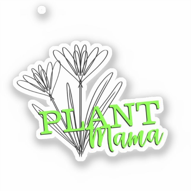 Pegatina Planta de dibujos a mano de Doodle floral Mama Neo (Anverso)