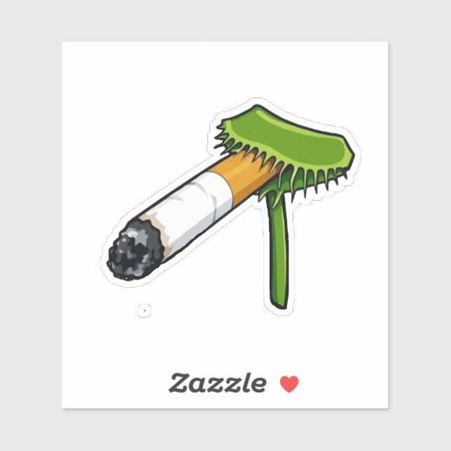 Pegatina Planta de Venus Atrapamoscas Con Cig (Hoja)