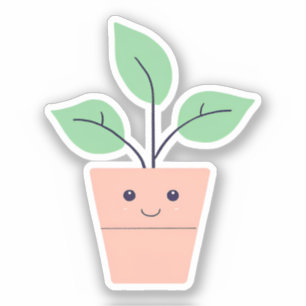 Pegatina Planta Feliz