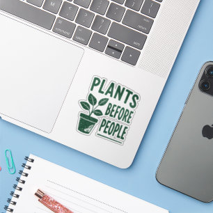 Pegatina Plantas Divertidas Antes que las Personas Arte de