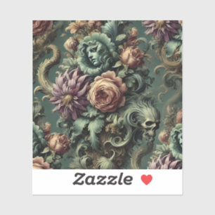 Pegatina Plantas y pandemonio - Barroco gótico