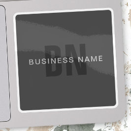 Pegatina Plantilla de diseño de monograma editable en gris