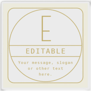 Pegatina Plantilla de diseño retro-moderno editable Gold & 