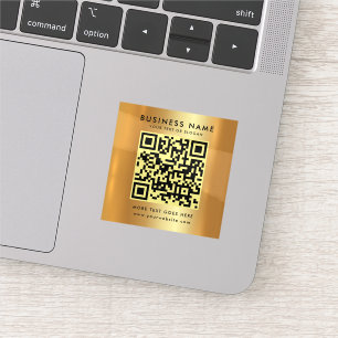 Pegatina Plantilla de logotipo de código QR de texto Person