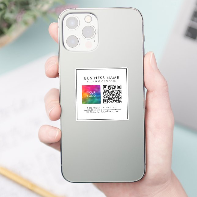 Pegatina Plantilla de personalizado logotipo comercial Códi (Teléfono)