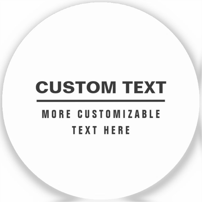 Pegatina Plantilla de texto de Personalizable simple negrit (Anverso)