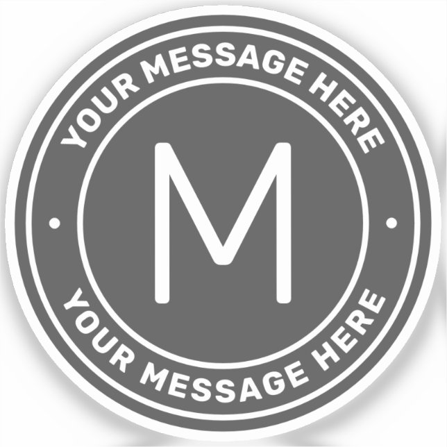 Pegatina Plantilla de texto de personalizable | Transparent (Anverso)