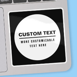Pegatina Plantilla de texto personalizable simple y negrita