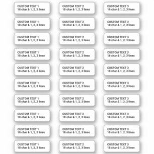 Pegatina Plantilla de textos personalizados 1,25 x 0,3125"