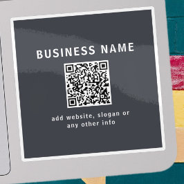 Pegatina Plantilla simple para su código QR | Gris oscuro