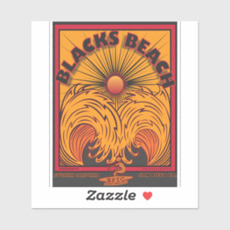 PEGATINA PLAYA DE BLACKS DE SURFING SAN DIEGO CALIFORNIA