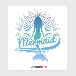 Pegatina Playa de Mermaid