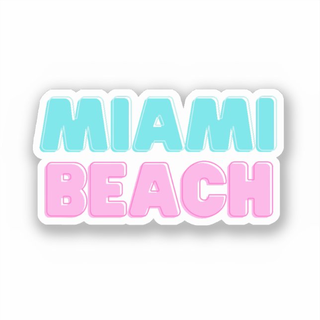 Pegatina Playa de Miami (Anverso)