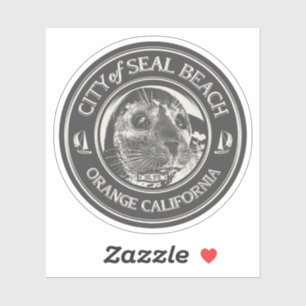 PEGATINA PLAYA DE SEAL - NARANJA CALIFORNIA
