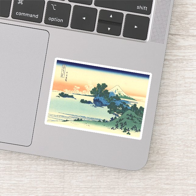 Pegatina Playa de Shichiri en la provincia de Sagami (Detalle)