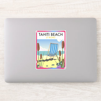 Pegatina Playa de Tahiti