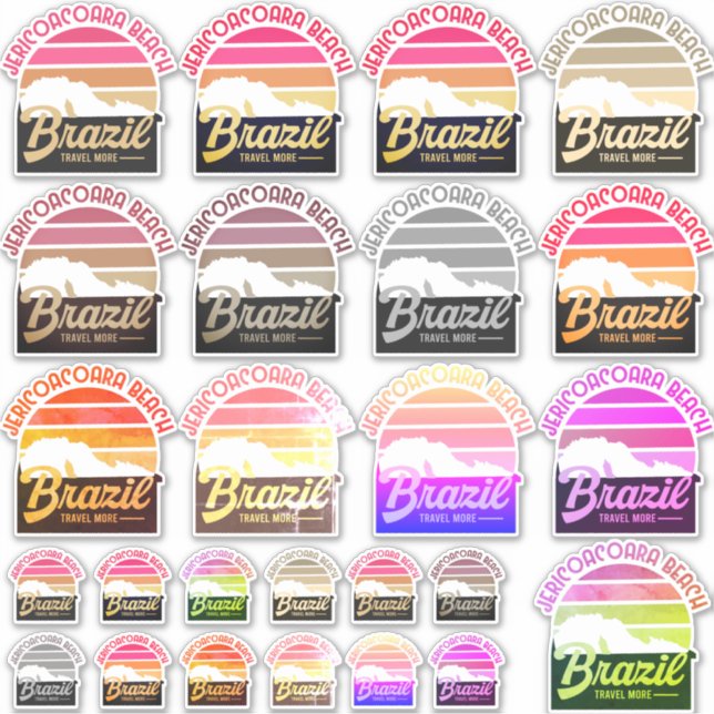Pegatina Playa Jericoacoara (Anverso)