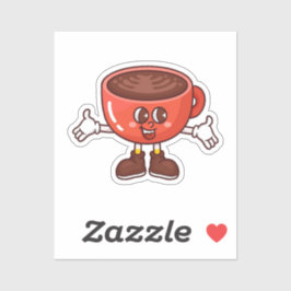 Pegatina Playful and Funny Personalizado Coffee Cup