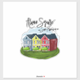 Pegatina Plaza Álamo San Francisco