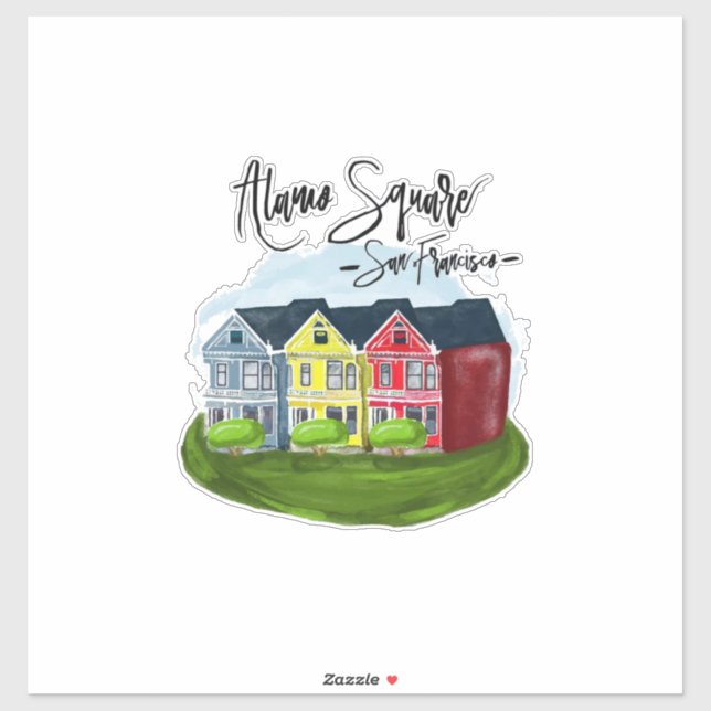 Pegatina Plaza Álamo San Francisco (Hoja)