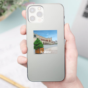 Pegatina Plaza principal en el casco antiguo de Cracovia, P