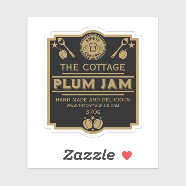 Pegatina Plum Jam Conserve Maker (Hoja)