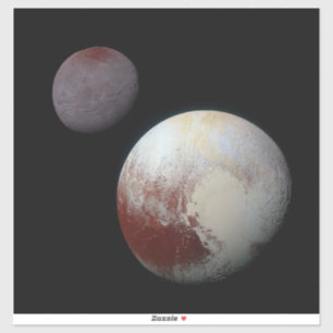 Pegatina Pluto y Barón 9 o Sistema Solar de Planeta Enano