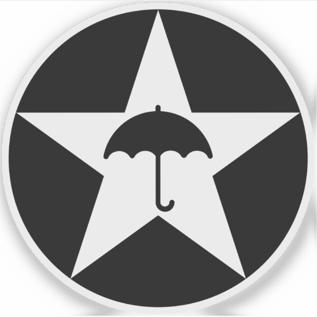 Pegatina Pluviófilo Star v2 (blanco) (Anverso)