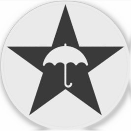 Pegatina Pluviófilo Star v2 (negro)