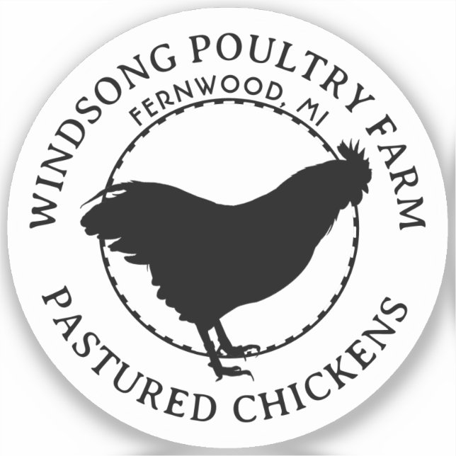 Pegatina Plymouth Rock Hen Vinyl Car o Windows Decal (Anverso)