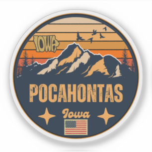 Pegatina Pocahontas, Iowa