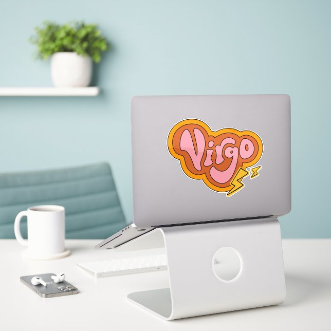 Pegatina Poder de Virgo | Chica Suave | Camiseta Astrológic (Ordenado portátil  en el escritorio)