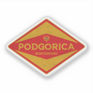 Pegatina Podgorica Montenegro Vintage