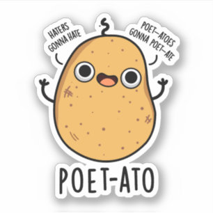 Pegatina Poeta-ato Funny Veggie Potato Pun