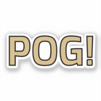 Pegatina Pog! Text Sticker - Luca Kaneshiro Fan Art