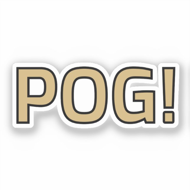 Pegatina Pog! Text Sticker - Luca Kaneshiro Fan Art (Anverso)
