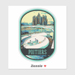 Pegatina Poitiers parque científico futuroscope Francia