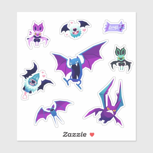 Pegatina Pokebats stickers (Hoja)