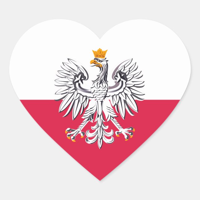 Pegatina polaco, águila, polska, bandera polaca (Anverso)