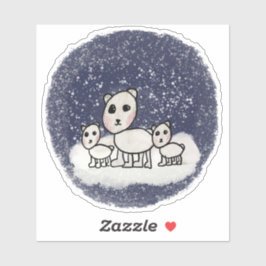 Pegatina Polar Bear Family