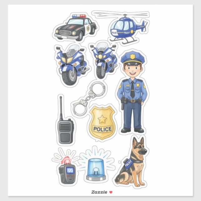 Pegatina 👮‍♂️ Police Officer K9 Dog Patrol Vinyl Sticker (Hoja)