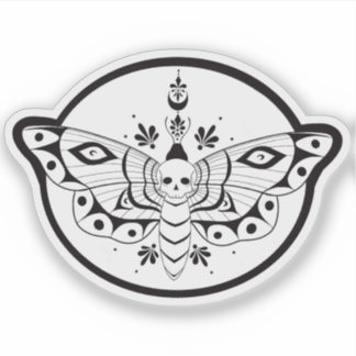 Pegatina Polilla Cabeza de Muerte