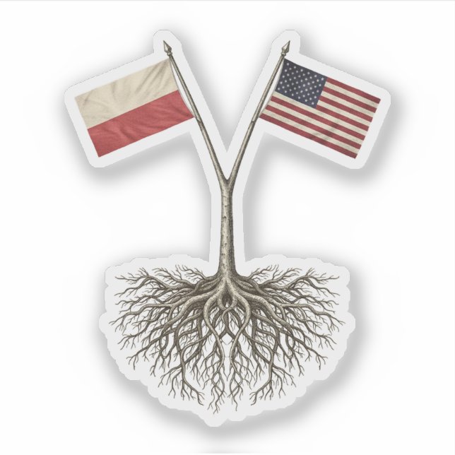 Pegatina Polish - American (Anverso)
