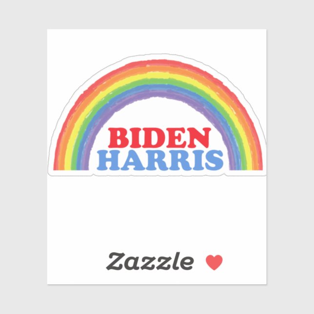 Pegatina Política del arcoiris de Cuaderno Biden Harris (Hoja)