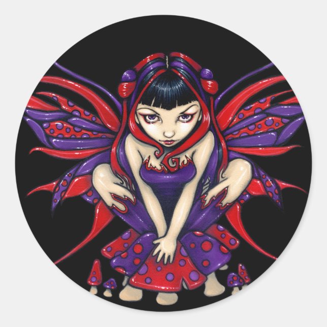 pegatina "Polkadot Mushroom Fairy" (Anverso)