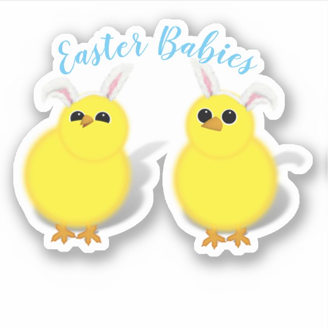 Pegatina Pollitos de Pascua (Anverso)