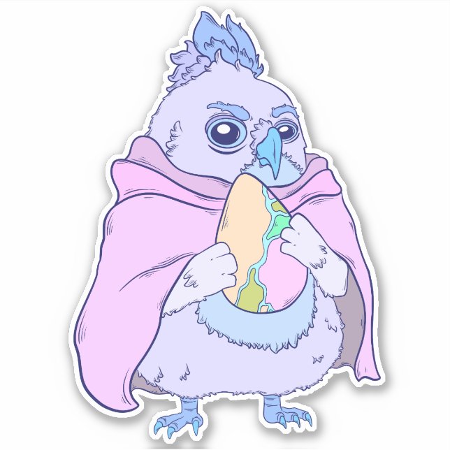 Pegatina Pollo blanco (Anverso)