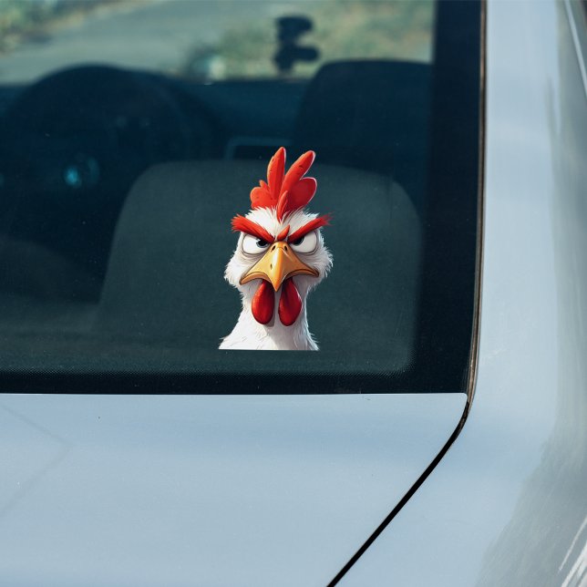 Pegatina Pollo enojado (Angry Chicken Car Sticker)
